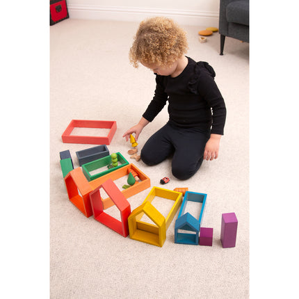 Rainbow Architect Houses - Set of 7