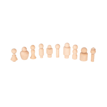 Wooden Community Figures - Set of 10 - For Ages 18m+