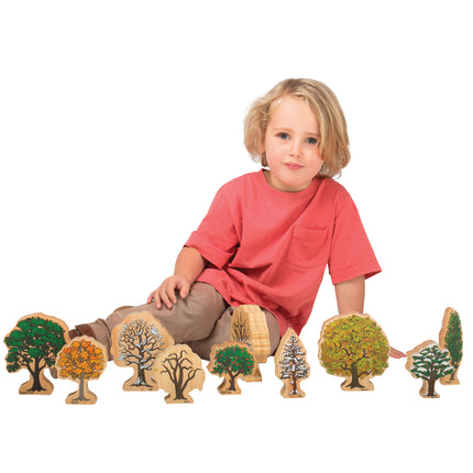 Trees of All Seasons Wooden Blocks - Set of 10 - Ages 2+