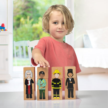 Career Mix N Match Wooden Blocks