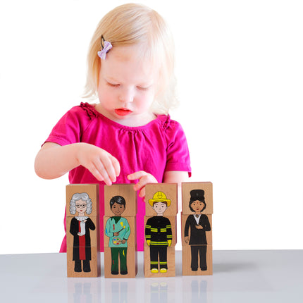 Career Mix N Match Wooden Blocks