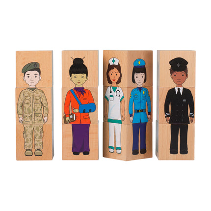 Career Mix N Match Wooden Blocks