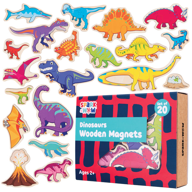 Wooden Magnets Dinosaurs 20/st