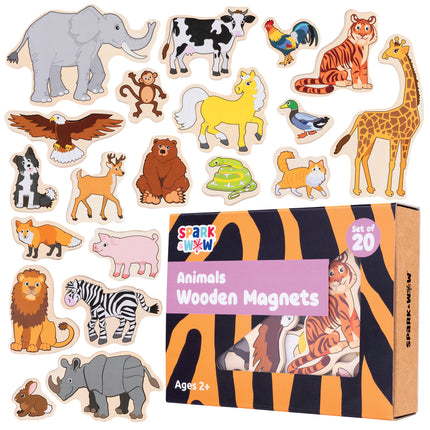 Wooden Magnets Animals 20/st