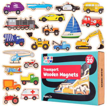 Wooden Magnets Transport 20/st