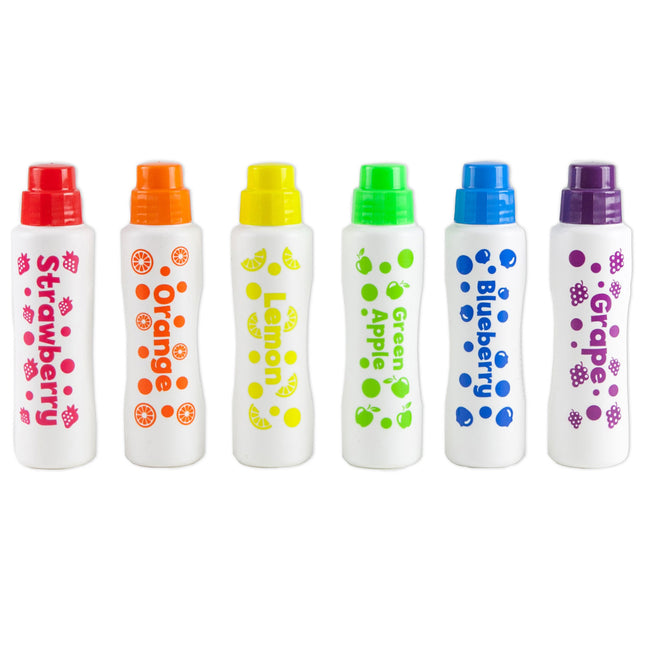 Scented Juicy Fruit Dot Markers, Pack of 6