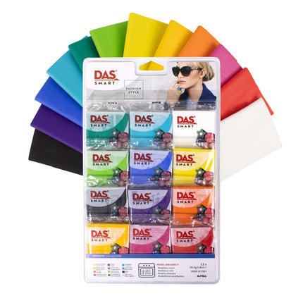 Smart Modeling Clay Oven Hardening Polymer, Harmonic Set, Assorted Colors