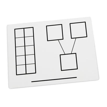 Write-On/Wipe-Off Ten-Frame Mats, Set of 10