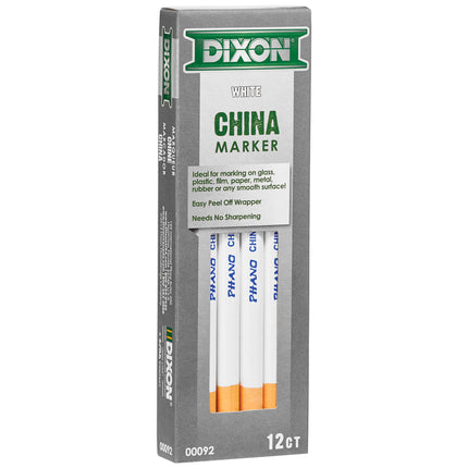 Phano China Markers, White, Pack of 12