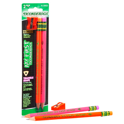 My First® Tri-Write™ Wood-Cased Pencils, Neon Assorted, 2 Count