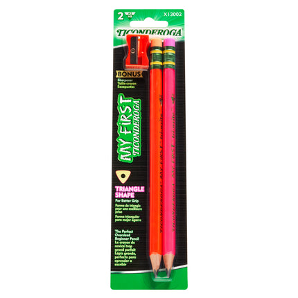 My First® Tri-Write™ Wood-Cased Pencils, Neon Assorted, 2 Count