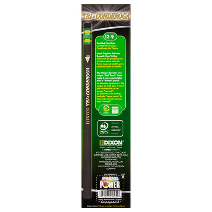 Tri-Conderoga™ 3-Sided Pencils with Sharpener, Pack of 12