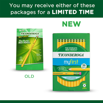 My First Ticonderoga® Pencil with Eraser, 36 Count