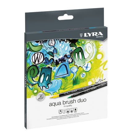 Aqua Brush Duo Art Markers, 12 Colors