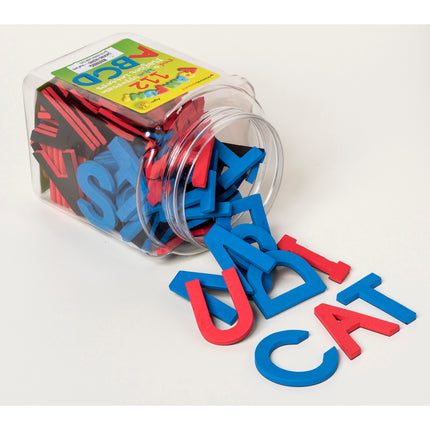 Foam Fun Uppercase Red & Blue Magnet Letters, Set of 112