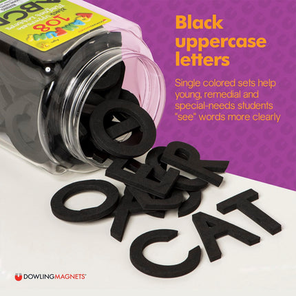 Foam Fun!™ Uppercase Black Magnetic Letters, 108 Pieces