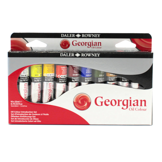 Georgian Oil Paint Introduction Set, Assorted Colors, 10 Pieces