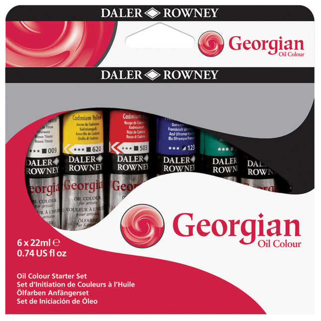Georgian Oil Paint Starter Set, Assorted Colors, 6 Pieces