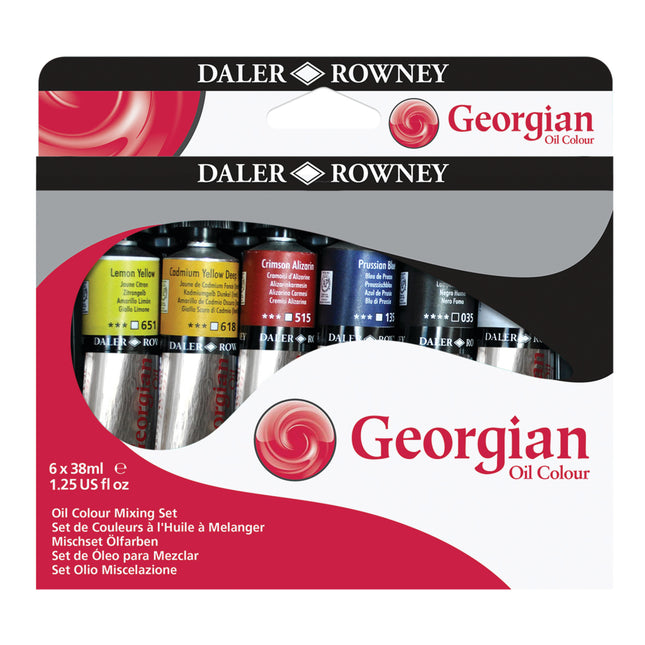 Georgian Oil Paint Mixing Set, Assorted Colors, 6 Pieces