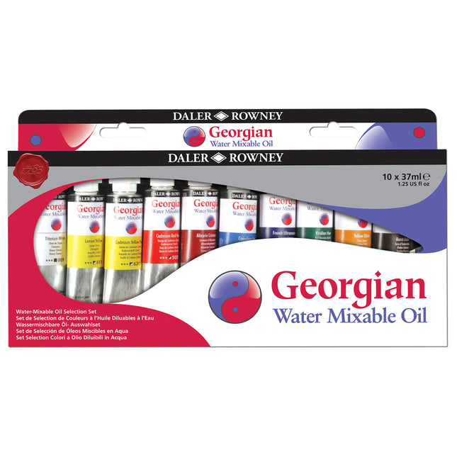 Georgian Water Mixable Oil Paint, Selection Set, Assorted Colors