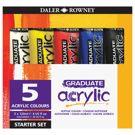 Graduate Acrylic Paint Starter Set, Assorted Colors