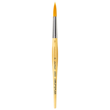 JUNIOR Synthetics Student Brush, Synthetic, Tempera, Round, Size 16