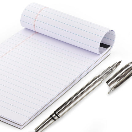 Legal Pad, 8-1/2" x 11", 50 Sheets, White, Pack of 12
