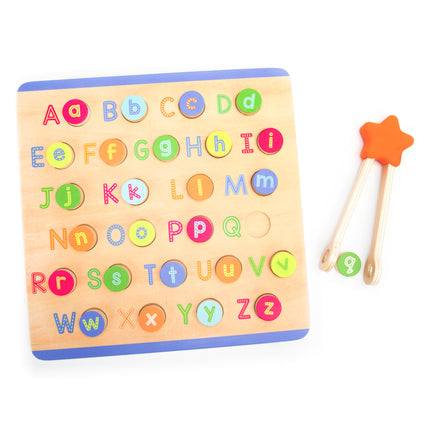 ABC Letter Sounds Puzzle Wooden Alphabet Board