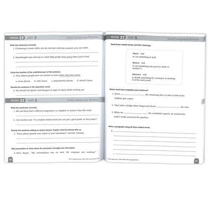 Daily Language Review Teacher's Edition Book, Grade 8