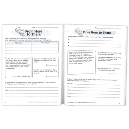 Critical and Creative Thinking Activities Book, Grade 6+