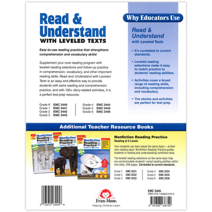 Read and Understand with Leveled Text Book, Grade 5