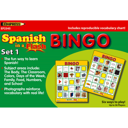 Spanish in a Flash™ Bingo, Set 1