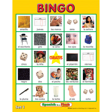Spanish in a Flash™ Bingo, Set 1