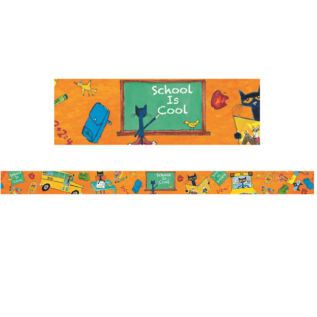 Pete the Cat School is Cool Straight Border Trim