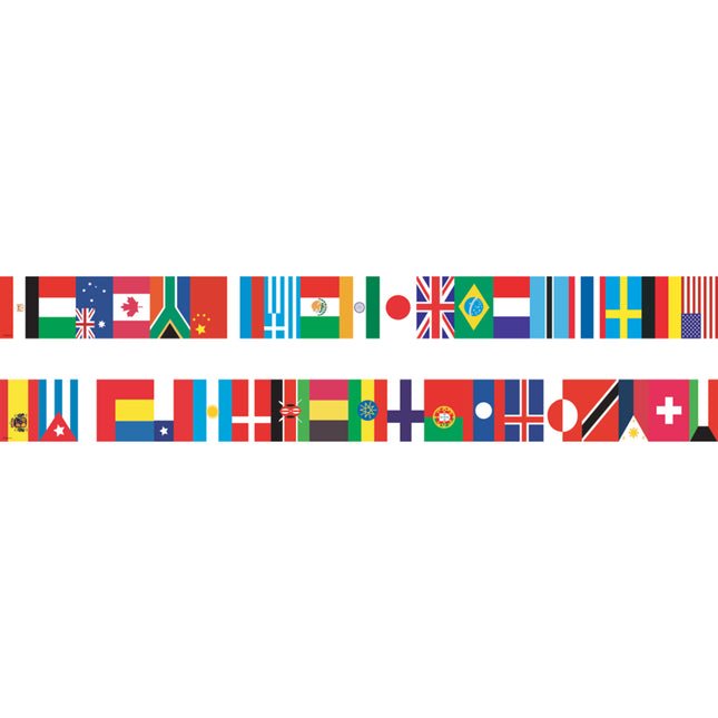 International Flags Straight Border Trim
