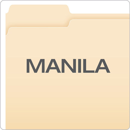 File Folders, Letter Size, Manila, 1/3 Cut, Box of 100