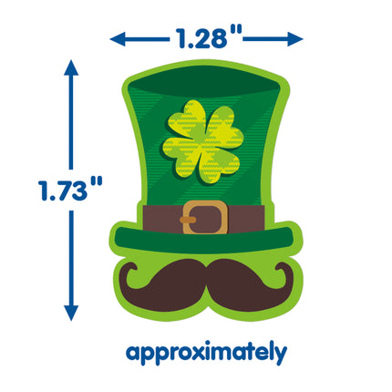 St. Pat's Hats Giant Stickers, Pack of 36