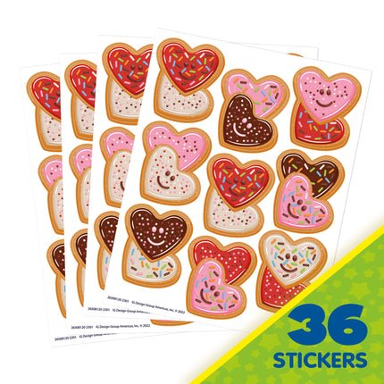 LOVE Valentine's Day Giant Stickers, Pack of 36