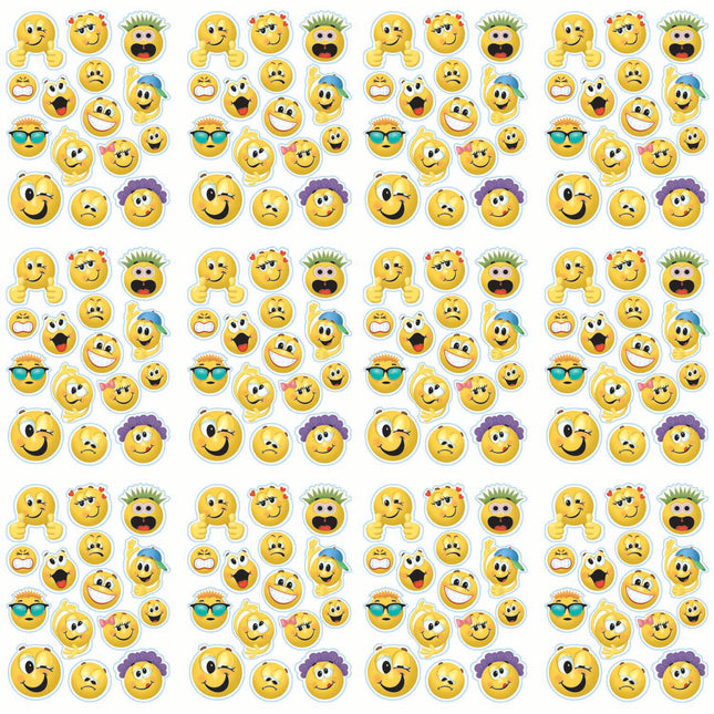 Emoticons Window Clings, 12 Sheets
