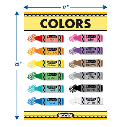 Crayola® Colors Chart, 17" x 22"