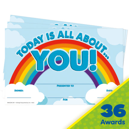 Today Is All About You Recognition Award, Pack of 36
