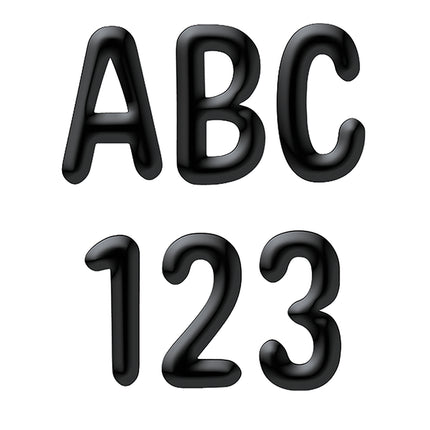 Solid Black 4in Deco Letters Color My World