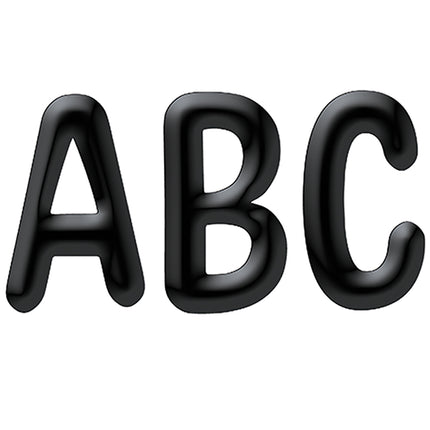 Solid Black 4in Deco Letters Color My World