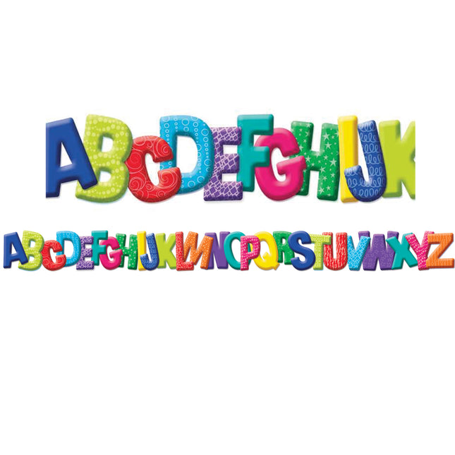Color My World ABC Extra Wide Die Cut Deco Trim