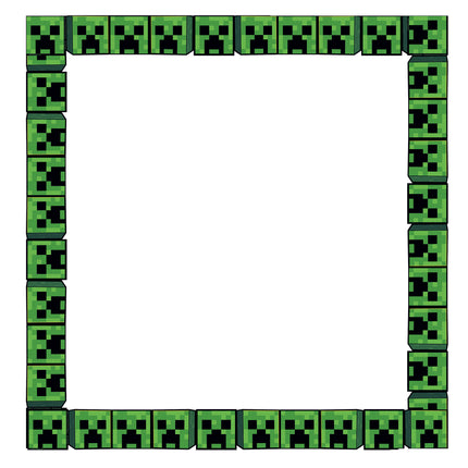 Minecraft Creeper Lineup Wide Trim