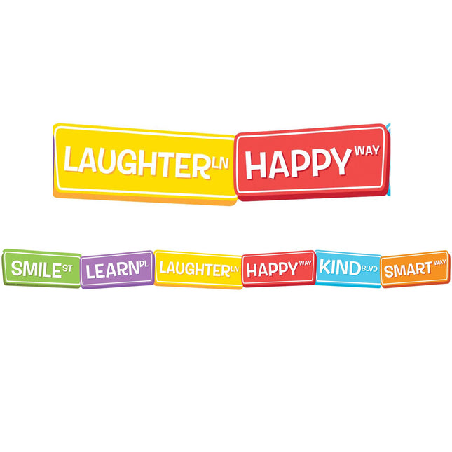 A Teachable Town Happy Street Signs Deco Trim Extra Wide