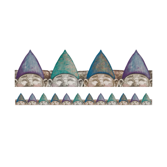 Curiosity Garden Peeking Gnomes Extra Wide Deco Trim