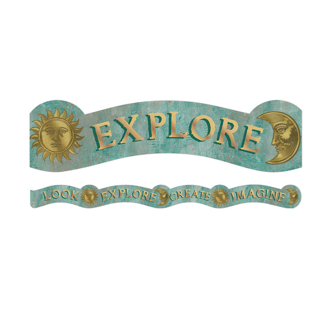 Curiosity Garden Dream Explore Create Imagine Extra Wide Deco Trim