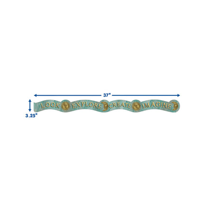 Curiosity Garden Dream Explore Create Imagine Extra Wide Deco Trim