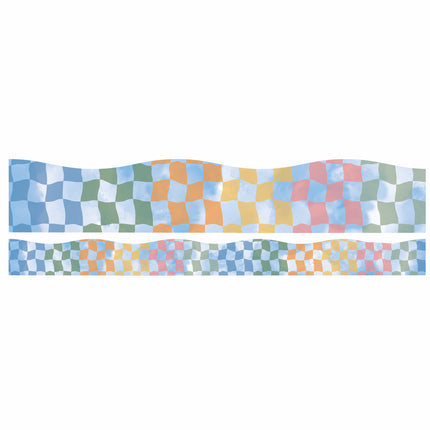Rainbow Checkered Sky Deco Trim Extra Wide